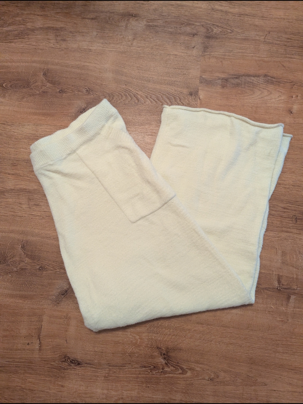 The Softest Cream Knit Lounge Pants Bt dip